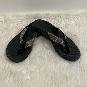 CHACO AZTEC NATIVE INDIAN PRINTS WOMEN SANDALS THONG FLIP FLOP GRAY SIZE 9